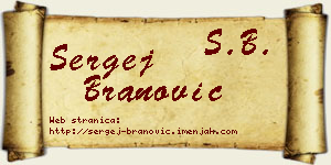 Sergej Branović vizit kartica